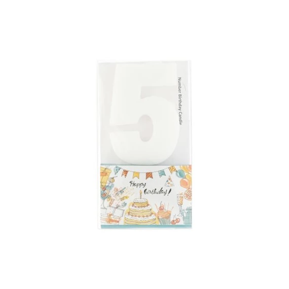 Szülinapi számgyertya 5-ös 6 cm
