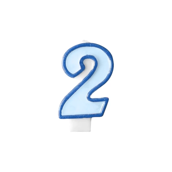 Szülinapi számgyertya 6,5cm kék 2