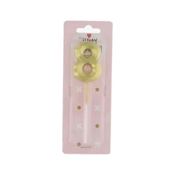 Szülinapi számgyertya 8-as, betűzős 5 cm