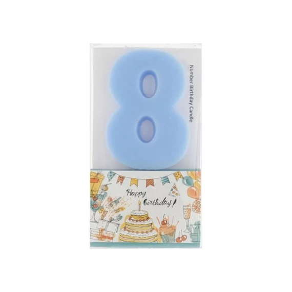 Szülinapi számgyertya 8-as 6 cm