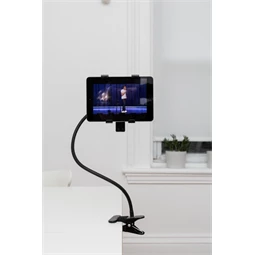 Telefontartó, asztalra csiptethető, gégecső 7,5x16,8x17 cm