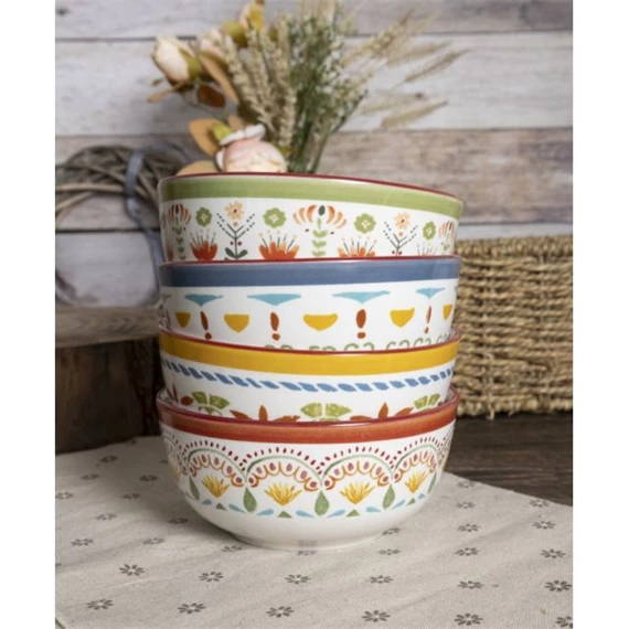 Tál mintás 14x14x6,3 cm 4 féle