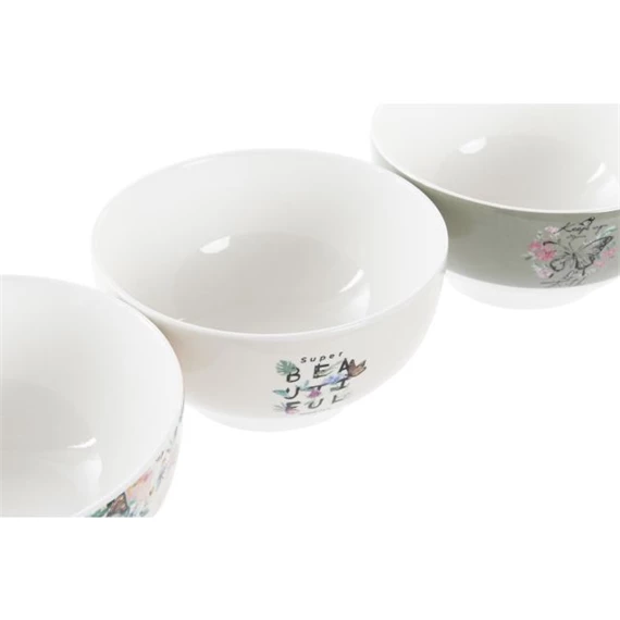 Tál pillangós 14x14x7 cm 520 ml 3 féle