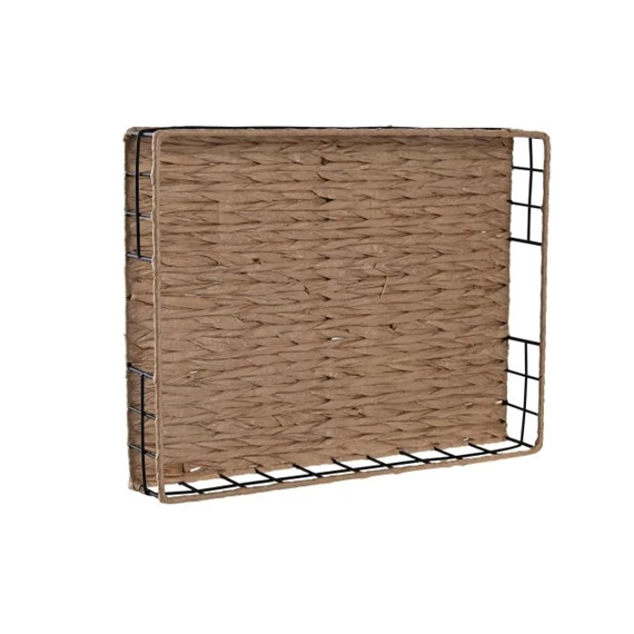 Tálca dekoráció fonott 40x30x6 cm