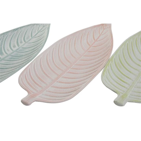 Tálca levél alakú 45x17,5x3 cm 3 féle