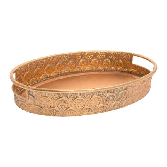 Tálca ovális, füllel L 52x39x8 cm