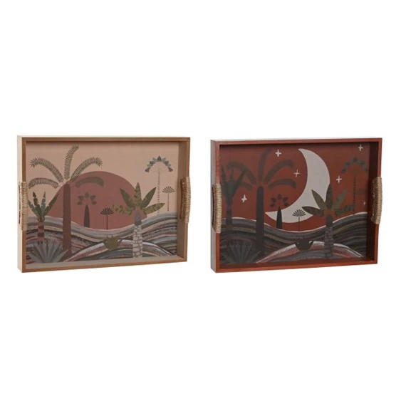 Tálca pálmafás 40x30x5 cm 2 féle