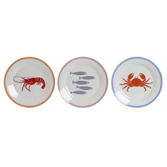 Tányér 27x27x2 cm 3 féle