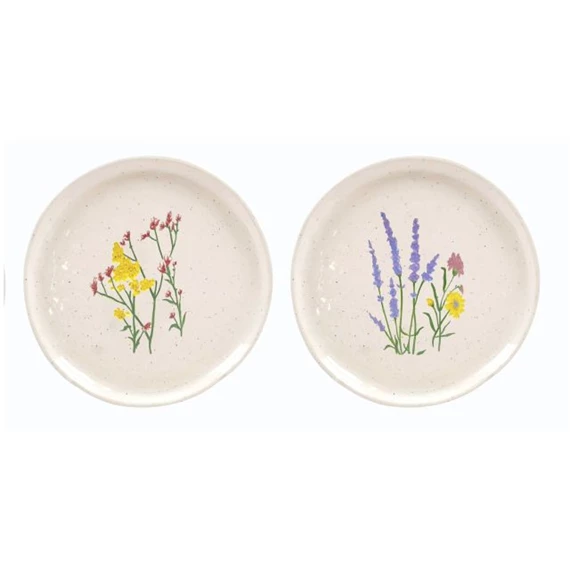 Tányér virág mintás 25,5x25,5x2,2 cm 2 féle