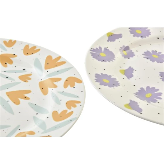 Tányér virágos 27x27x2 cm 4 féle