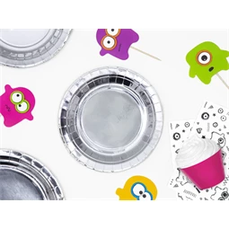 Papírtányér ezüst 18 cm S/6