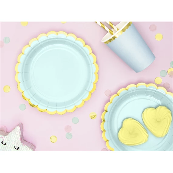 Papírtányér menta 18 cm S/6