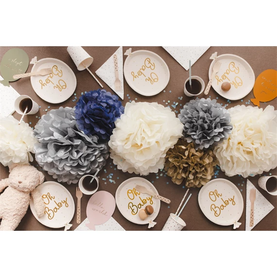 Papírtányér oh baby, mix, 17,5x22 cm S/6