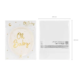 Papírtányér oh baby, mix, 17,5x22 cm S/6