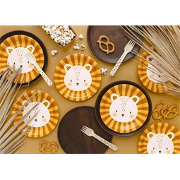 Papírtányér oroszlán, mix, 18 cm S/6