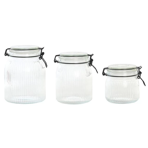 Tároló szett 13x13x18 cm 1500 ml S/3