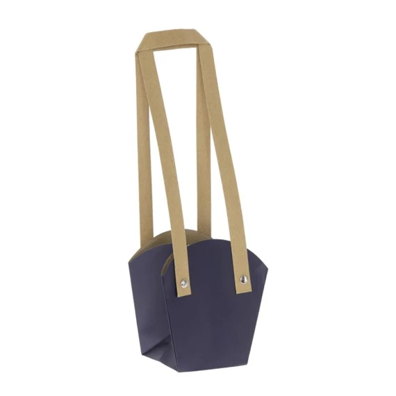 Tasak cserepes virághoz, füllel 16,5x11,5x18,5 cm