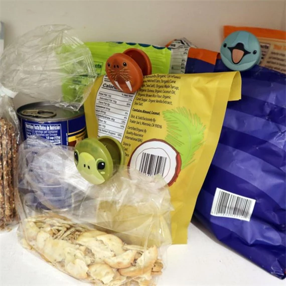 Tasakzáró csipesz, tengeri állatos 4,4x3,8 cm S/6