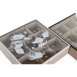 Teafilter tartó doboz 24x24x6,5 cm 2 féle