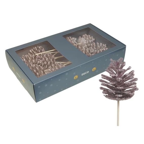Toboz glitteres, betűzős 7 cm S/12
