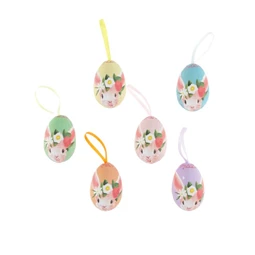 Tojás nyuszifej mintával. akasztós 6 cm S/6