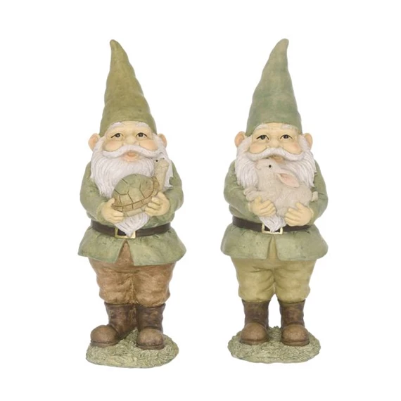 Törpe nyúllal, teknőssel álló 9x8x23 cm 2 féle