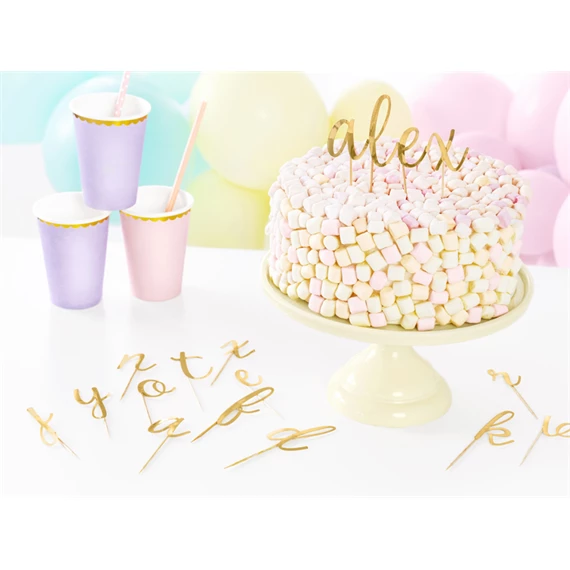 Tortadísz ábécé arany 9,5-12 cm S/53