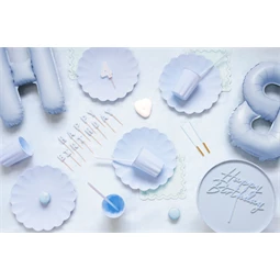 Tortadísz boldog születésnapot akril 16,5 cm ködös kék