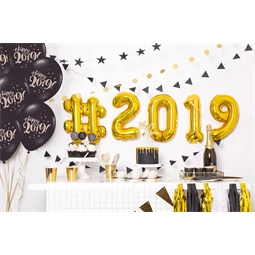 Tortadísz boldog új évet arany 24 cm