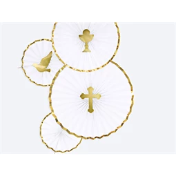 Tortadísz elsőáldozás arany 31,5 cm S/6