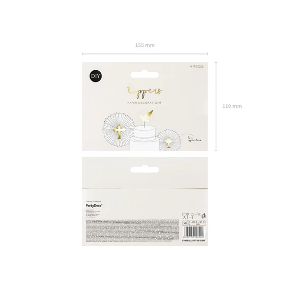 Tortadísz elsőáldozás arany 31,5 cm S/6