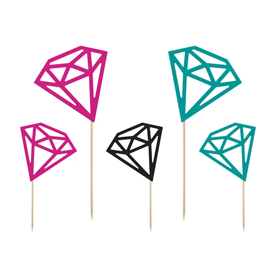 Tortadísz gyémántok 12,5-25,5 cm S/5