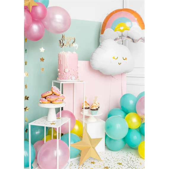 Tortadísz happy birthday arany 22,5 cm