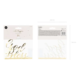 Tortadísz isten áldása arany 27,5 cm