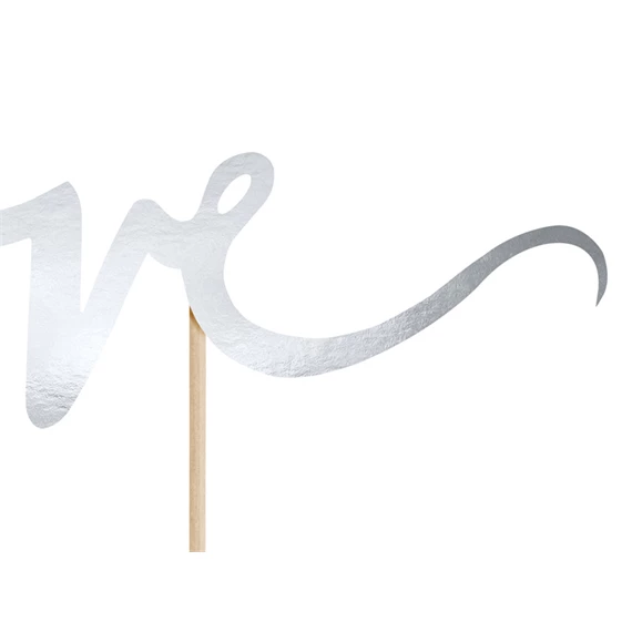 Tortadísz szerelem ezüst 17 cm