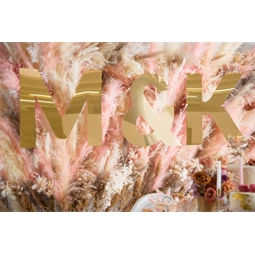 Tükör betű d arany 55x60 cm