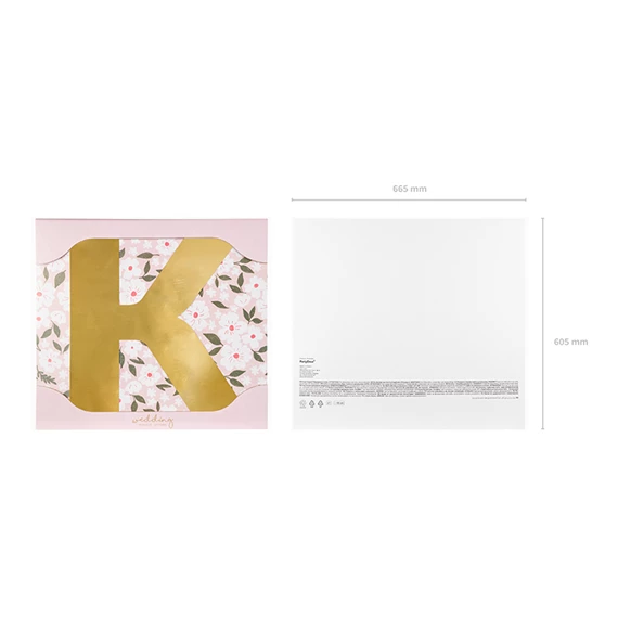 Tükör betű k arany 54x60 cm