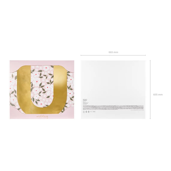 Tükör betű u arany 52x61 cm