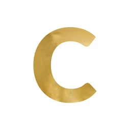 Tükör c betű arany 51x61 cm