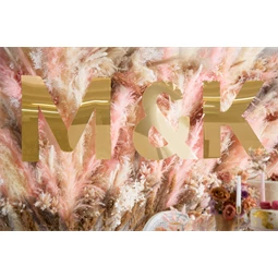 Tükör m betű arany 68x60 cm