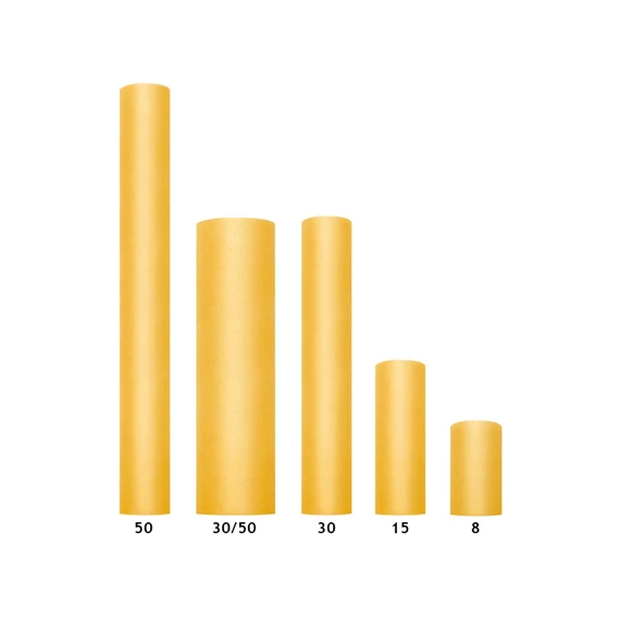 Tüll sima merev sárga 0,3 x 50m