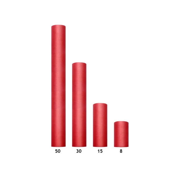 Tüll sima piros 0,15 cm x 9 m