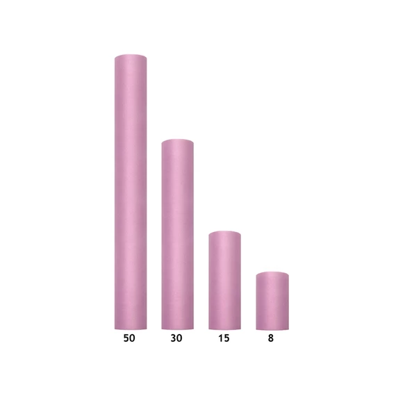 Tüll sima púderrózsaszín 0,15 cm x 9 m