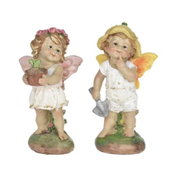 Tündér cseréppel, ásóval álló 6,6x5,7x12 cm 2 féle