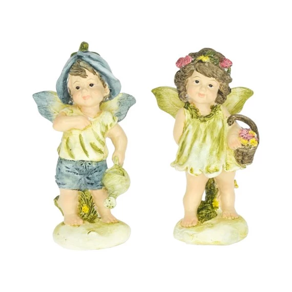 Tündér kannával, virágkosárral álló 6,6x5,7x12 cm 2 féle