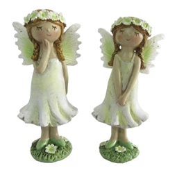 Tündér sziromruhában, virágkoszorúval álló 5,2x4x11,5 cm 2féle