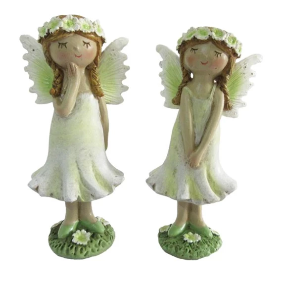 Tündér sziromruhában, virágkoszorúval álló 5,2x4x11,5 cm 2féle