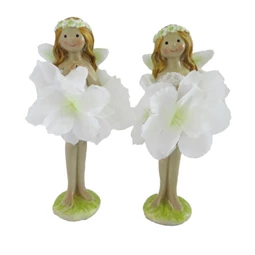 Tündér sziromruhában, virágkoszorúval 7x6x11,5 cm 2féle