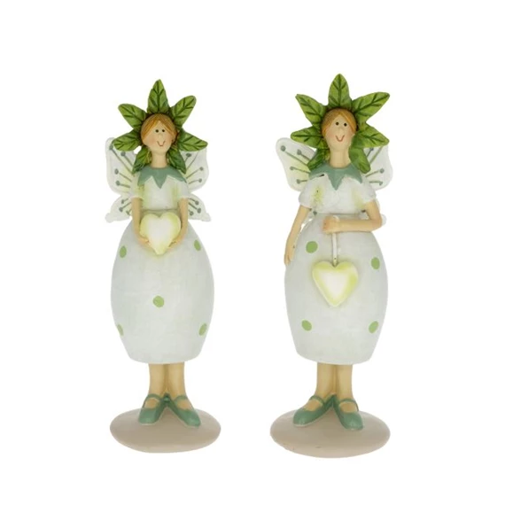 Tündér virágkalapban, szívvel álló 4,5x4x14 cm 2 féle