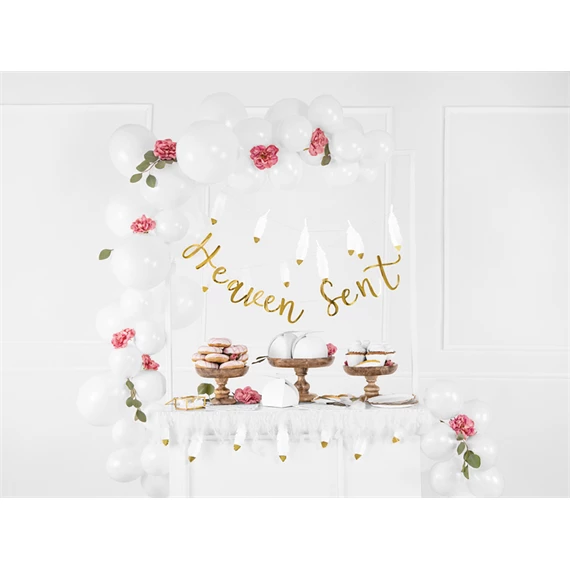 Ültetőkártyák tollak arany 10,5x3 cm S/10